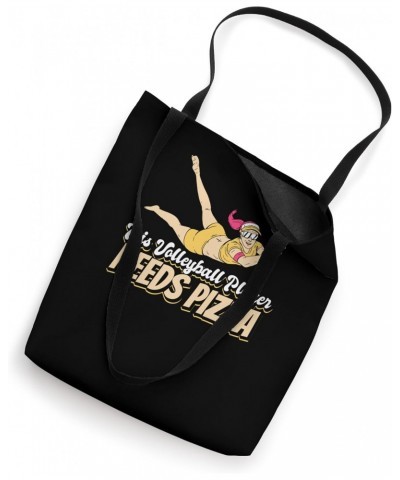 Funny Volleyball Beach - Vball Volleyball Pizza Tote Bag $9.24 Totes