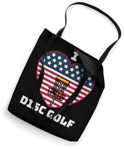 I Love Disc Golf American Flag Tote Bag $15.59 Totes