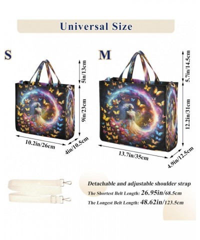 Women Surrounded Colorful Butterflies Tote Bag Trendy Corduroy Bag Crossbody Bag with Zipper and Magnetic Clasp $13.86 Totes