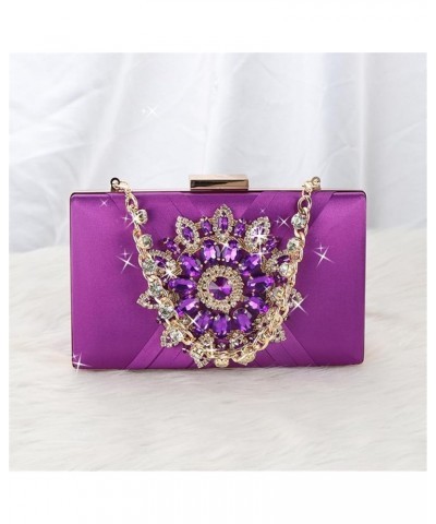 Glittering Lady Purse Wedding Clutch Handbag for Women Girl Shoulder Bag Sunflower Rhinestone Bag with Chain Evening Bag Gree...