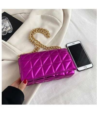 Large Capacity Chain Diagonal Cross Small Square Bag Purple $15.26 Backpacks