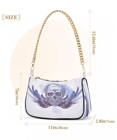 Skull Shoulder Bag for Women Shoulder Handbags with Zipper Closure Mini Shoulder Purse Handbag Crossbody Bags for Women $16.1...