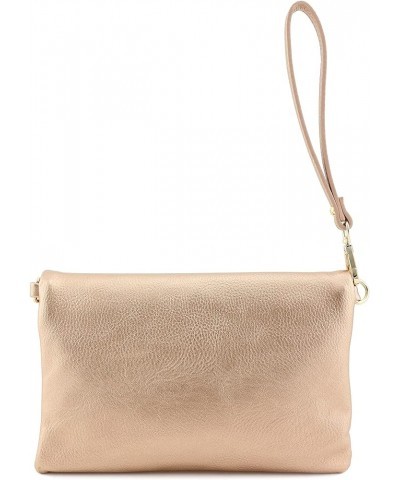 Envelope Wristlet Clutch Crossbody Bag with Chain Strap Rose Gold $12.13 Wristlets