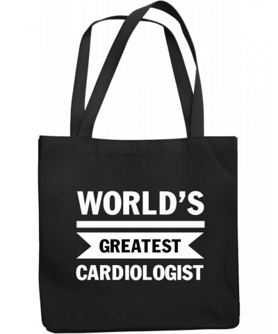 Worlds greatest Cardiologist Navy Black Multicolor Canvas Tote Bag $13.94 Totes