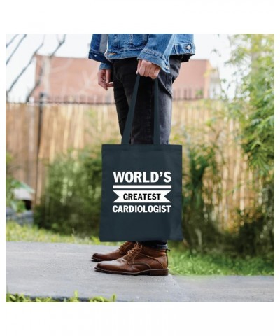 Worlds greatest Cardiologist Navy Black Multicolor Canvas Tote Bag $13.94 Totes