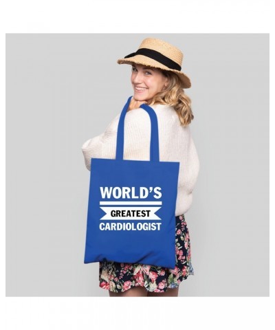 Worlds greatest Cardiologist Navy Black Multicolor Canvas Tote Bag $13.94 Totes