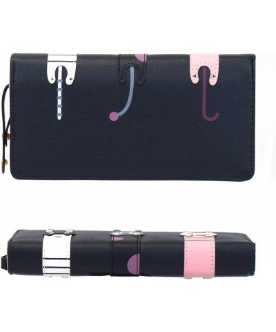 Mini Faux Leather Bifold Cute 3 Cat Zipper Clutch Wallet Handbag for Women Girls Long Black $10.59 Wallets