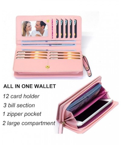 Mini Faux Leather Bifold Cute 3 Cat Zipper Clutch Wallet Handbag for Women Girls Long Black $10.59 Wallets