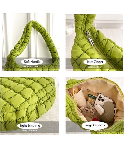 Womens Lightweight Quilted Carryall Gym Bag Soft Puffer Tote Bag Big Capacity Hobo Purse Beach Handbag Deep Green $12.64 Totes