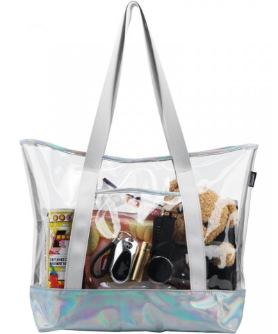 Large Clear Tote Bag，Clear Women's Handbag For Work, Travel, Shopping, Sports (With Detachable Zipper Pocket) $10.80 Totes