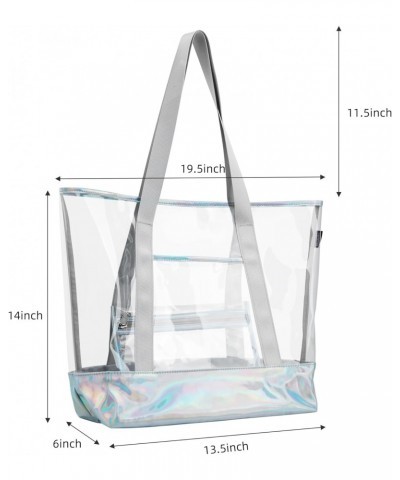 Large Clear Tote Bag，Clear Women's Handbag For Work, Travel, Shopping, Sports (With Detachable Zipper Pocket) $10.80 Totes