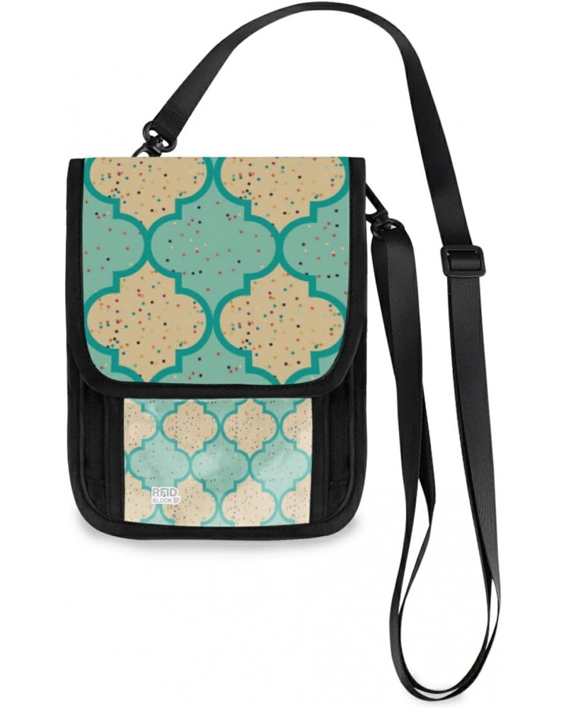 Small Crossbody Cell Phone Purse Bag 4 for Women Wallet Purse Moroccan Quatrefoil Pattern Mini Messenger Shoulder Handbag $10...