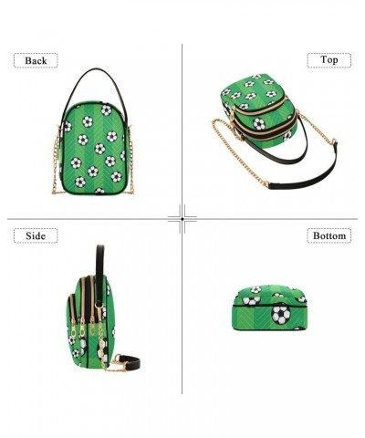 Cell Phone Purse Soccer Green Stripes Cute Crossbody Handbag Durable Shoulder Bag Sturdy Travel Pouch Compact Chic Bag for Wo...