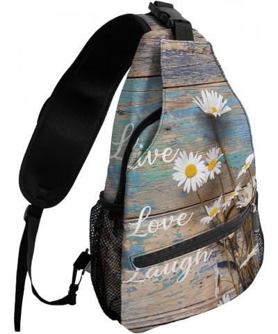 Sling Backpack, The Beach is My Happy Place Waterproof Lightweight Small Sling Bag, Travel Chest Bag Crossbody Shoulder Bag H...