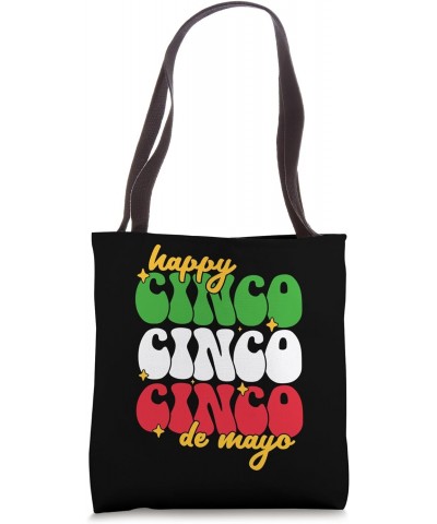 Groovy Happy Cinco De Mayo Mexican Party Cinco De Mayo 2024 Tote Bag $14.39 Totes