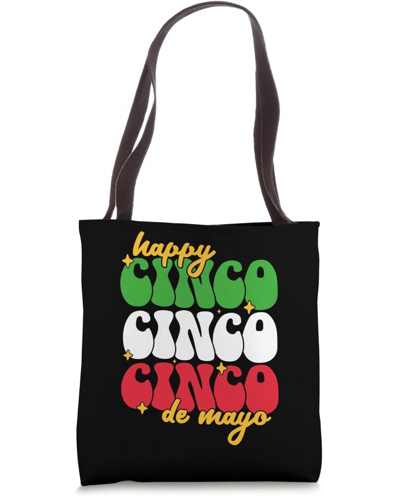 Groovy Happy Cinco De Mayo Mexican Party Cinco De Mayo 2024 Tote Bag $14.39 Totes