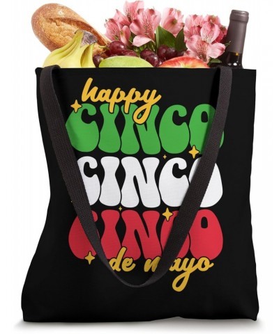 Groovy Happy Cinco De Mayo Mexican Party Cinco De Mayo 2024 Tote Bag $14.39 Totes