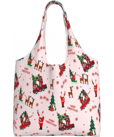 Merry Christmas Single Shoulder Commuter Canvas Tote Bags For Women And Men 122merry Christmas $11.43 Totes