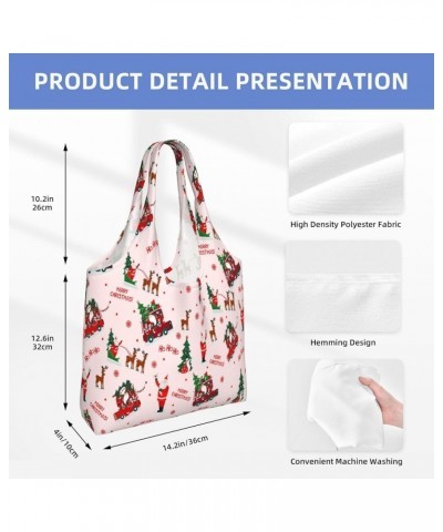 Merry Christmas Single Shoulder Commuter Canvas Tote Bags For Women And Men 122merry Christmas $11.43 Totes