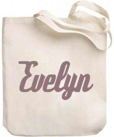 Evelyn Italic Font Canvas Tote Bag 10.5" x 16" x 4 $19.60 Totes