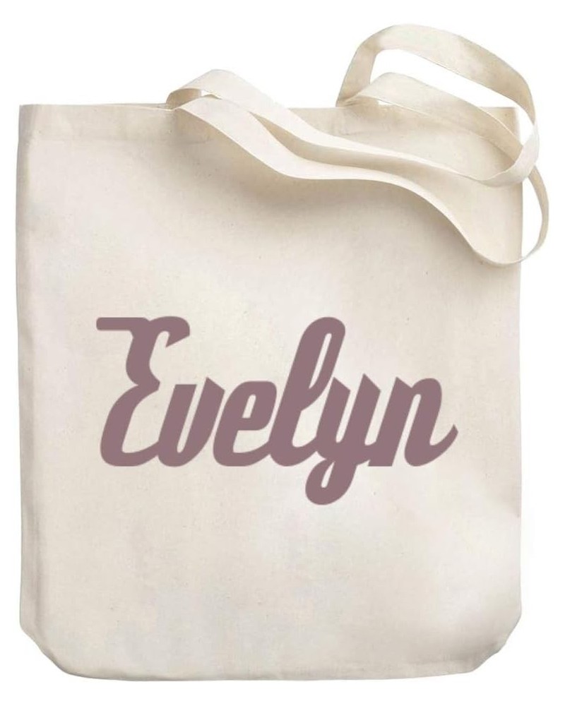 Evelyn Italic Font Canvas Tote Bag 10.5" x 16" x 4 $19.60 Totes