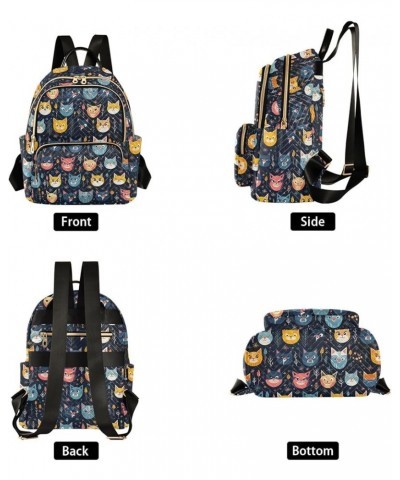 Cute Cat Backpack for Women Fashion Shoulder Bags Small Casual Daypack Travel Bag S 202a2815 S(10.23"x5.11"x12.59") 202a2815 ...