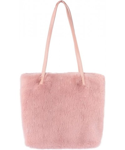 Tote Bag Faux Fur Purses for Women Plush Handbag Fuzzy Shoulder Bag Big Capacity Black Purse for women's Girls Pink 5 $15.92 ...