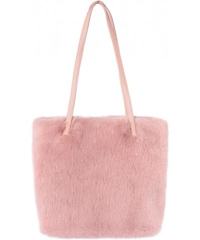 Tote Bag Faux Fur Purses for Women Plush Handbag Fuzzy Shoulder Bag Big Capacity Black Purse for women's Girls Pink 5 $15.92 ...