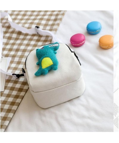 Cute Kawaii Multi Colored Dinosaur Shaped Off Shoulder Mini Crossbody Aesthetic Bag for Women Girls Yellow $12.75 Shoulder Bags