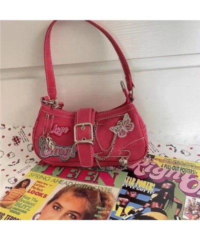 Punk Bag, Sourpuss Gothic Tote Purse Y2K Cool Style Trendy Women Shoulder Bags Rock Fashion Girls Handbag L-rose Red $13.53 T...