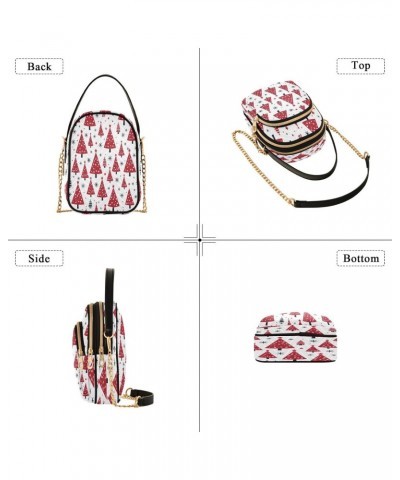 Crossbody Bags Crossbody Purse Chest Bag Red Green Trees for Women Trendy $10.80 Crossbody Bags