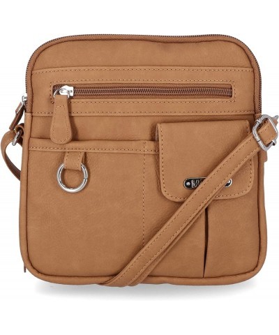 North South Mini Zip Around Crossbody Bag Hazelnut $17.97 Crossbody Bags