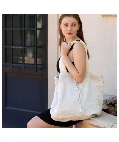 Pro-Weave Large Everyday Fleece Travel Tote Bag with draw cords - One Size Oatmeal $14.00 Totes