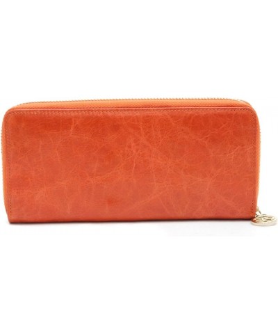 By Dasein Smooth Genuine Leather Zip-Around Wallet (E001 Coffee) E001 Orange $10.50 Wallets