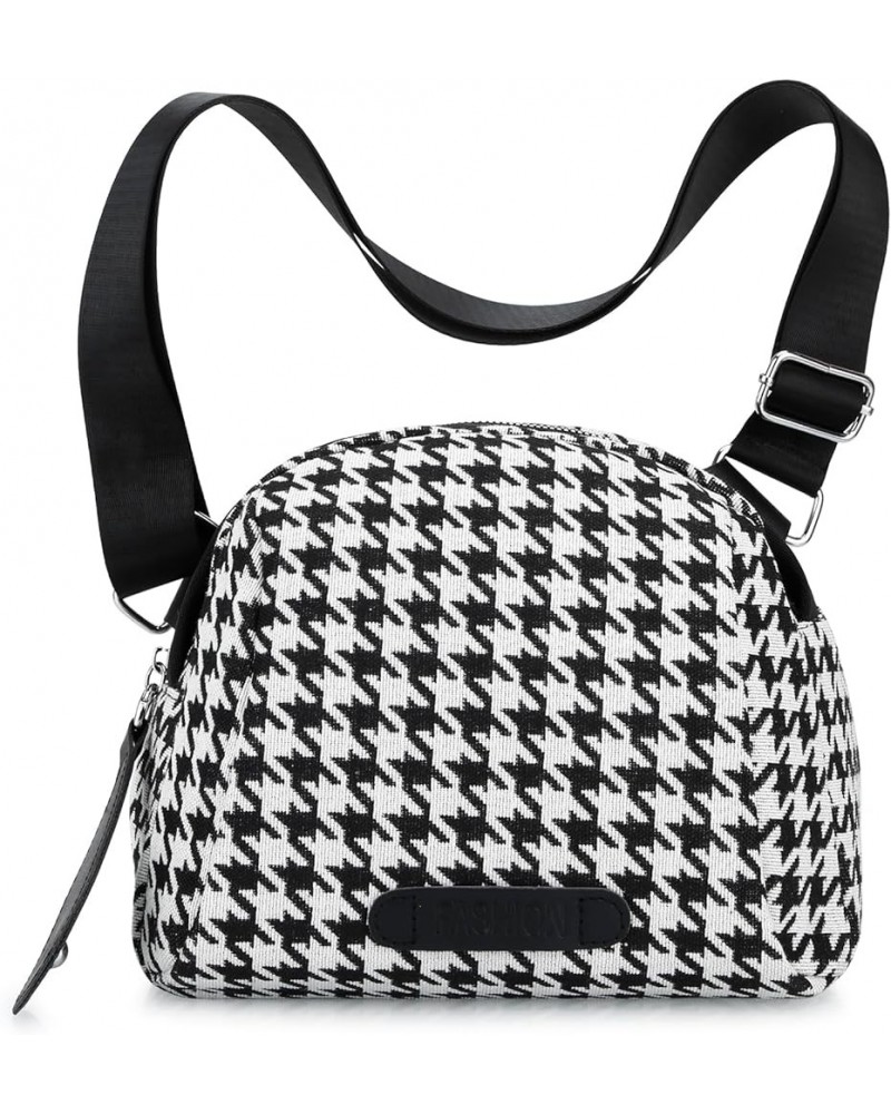 Crossbody Purse Small Messenger Bags for Women Shoulder Bag… Houndstooth Bag-black $10.79 Crossbody Bags