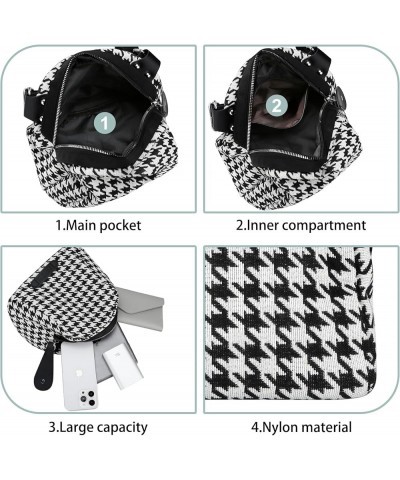 Crossbody Purse Small Messenger Bags for Women Shoulder Bag… Houndstooth Bag-black $10.79 Crossbody Bags