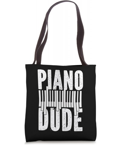 Piano Teacher Pianist Retro Vintage Keyboard Piano Dude Tote Bag $11.18 Totes