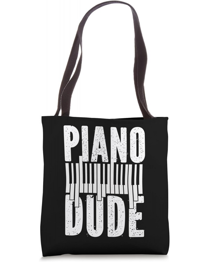 Piano Teacher Pianist Retro Vintage Keyboard Piano Dude Tote Bag $11.18 Totes