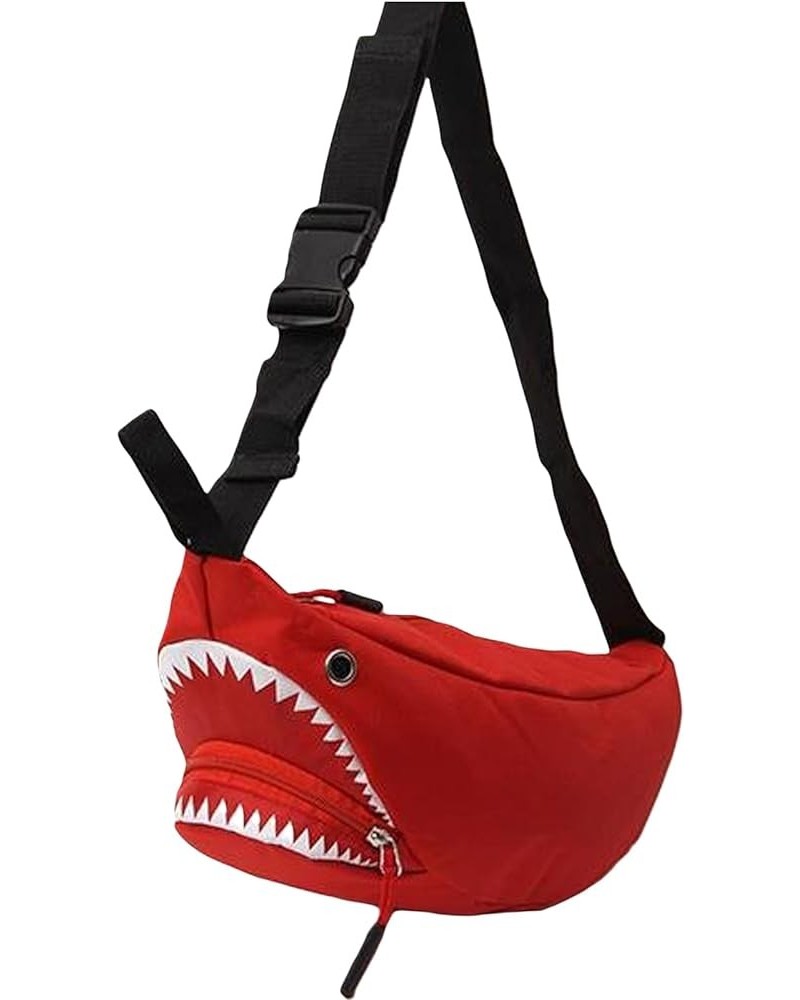 Women Small Crossbody Wallet Phone Bag Couple Mini Shark Phone Shoulder Bag with Adjustable Shoulder Strap Red $9.87 Shoulder...