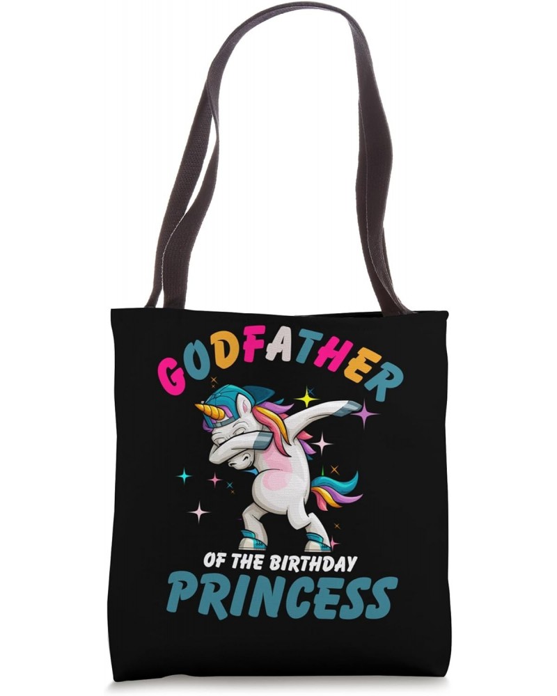 Godfather of the Birthday princess Girl Dabbing Unicorn Tote Bag $10.12 Totes