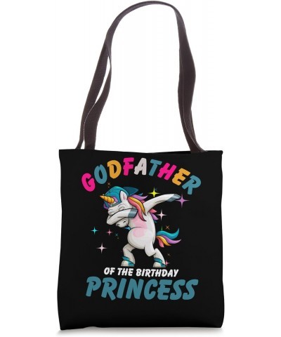 Godfather of the Birthday princess Girl Dabbing Unicorn Tote Bag $10.12 Totes