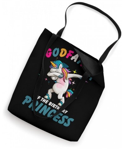 Godfather of the Birthday princess Girl Dabbing Unicorn Tote Bag $10.12 Totes