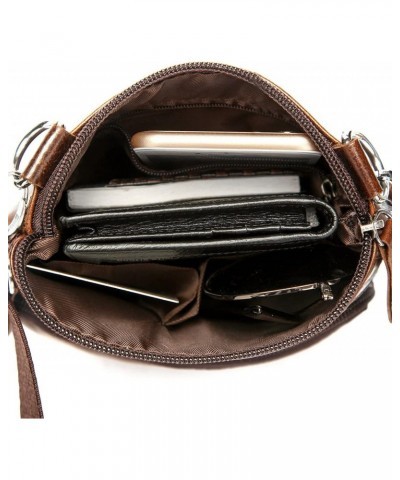 Mens Mini Shoulder Bag Genuine Leather Small Crossbody Bag Casual Sling Bag $29.57 Crossbody Bags