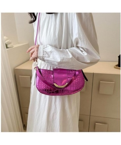 Y2k Silver Bag Y2k Silver Purse for Women Metallic Purse Small Hobo Bag Silver Handbag Shoulder Bag (Silver) Purple $17.36 Totes