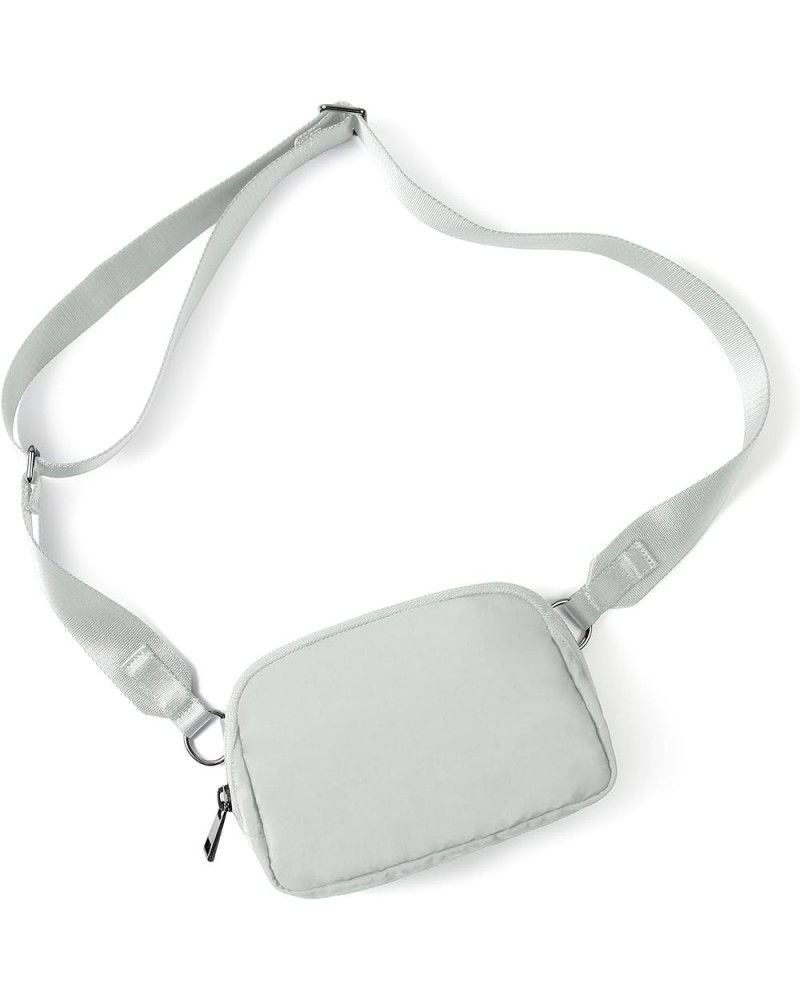 Crossbody Bag with Adjustable Strap Small Shoulder Pouch for Workout Running Traveling Hiking Light Grey $12.75 Crossbody Bags