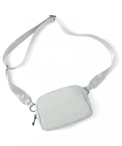 Crossbody Bag with Adjustable Strap Small Shoulder Pouch for Workout Running Traveling Hiking Light Grey $12.75 Crossbody Bags