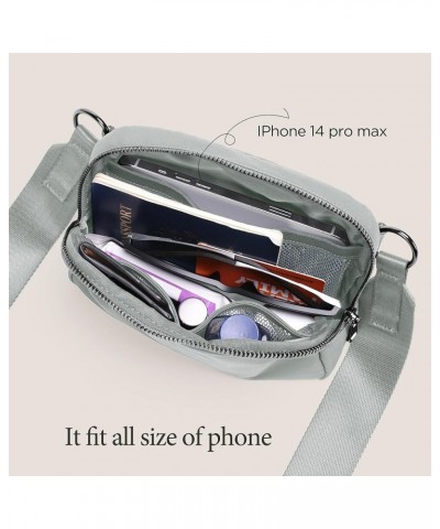 Crossbody Bag with Adjustable Strap Small Shoulder Pouch for Workout Running Traveling Hiking Light Grey $12.75 Crossbody Bags