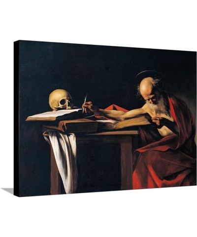 Wall Giclee Print St Jerome on Black Frame by Caravaggio, 24x18 32" x 24" Stretched Canvas $50.43 Handbags