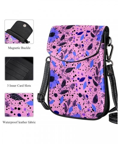 Crossbody Bags for Women,Crossbody Bag Men,Small Sling Bag,Floral Purple Pink,Crossbody Purse $13.68 Crossbody Bags