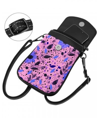 Crossbody Bags for Women,Crossbody Bag Men,Small Sling Bag,Floral Purple Pink,Crossbody Purse $13.68 Crossbody Bags